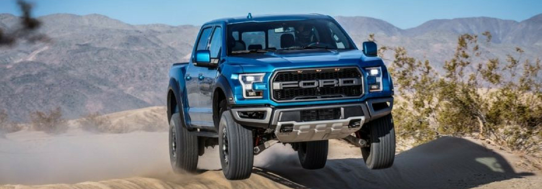 2019 ford f-150 raptor driving off-road
