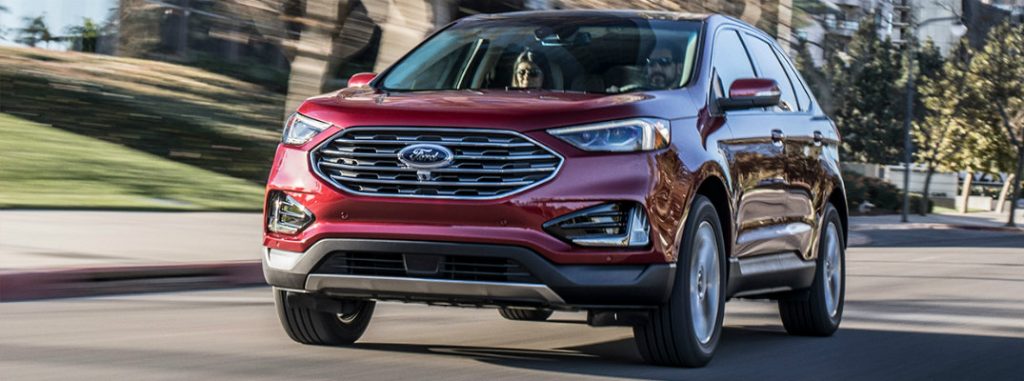 2019 ford edge front view driving
