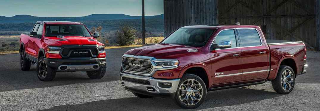 2019 RAM 1500 two models exterior front
