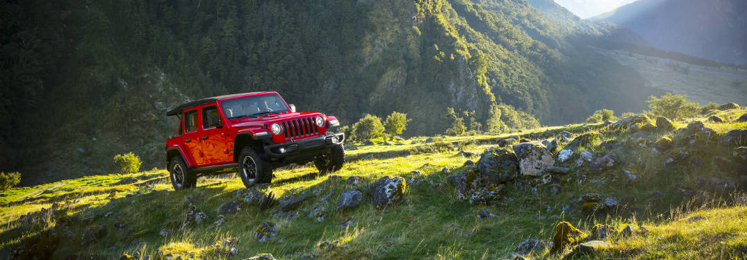 2018 Jeep Wrangler parked on hill