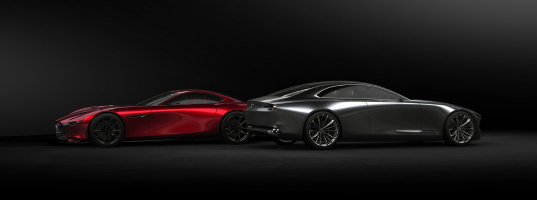 Mazda KAI CONCEPT and VISION COUPE showcase exterior shot